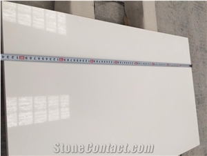 Pure White Quartz Bathroom Countertop Prefab Vanity Top
