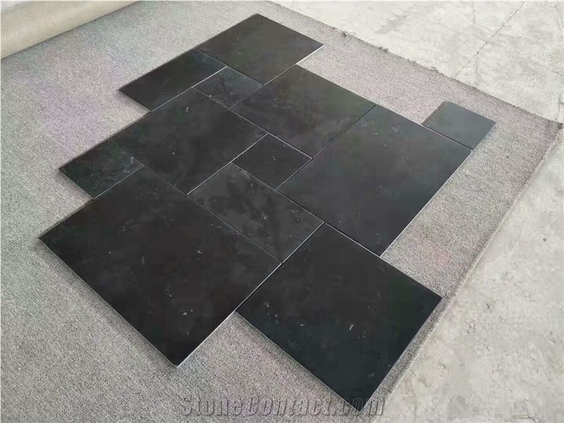 Black Limestone Honed Finish Wall Tile Floor Tile
