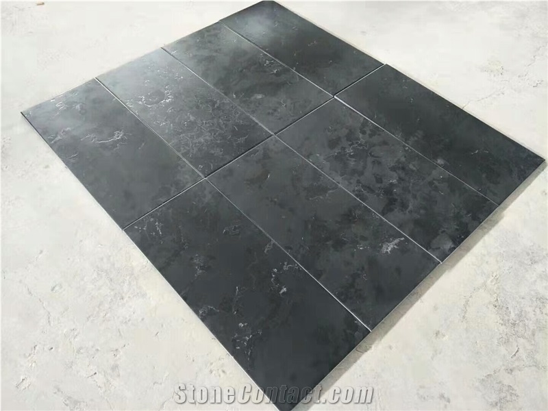 Black Limestone Honed Finish Wall Tile Floor Tile