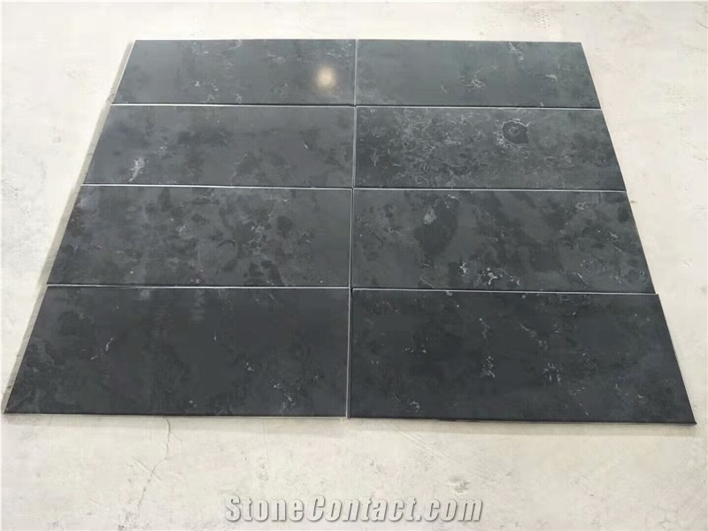Black Limestone Honed Finish Wall Tile Floor Tile