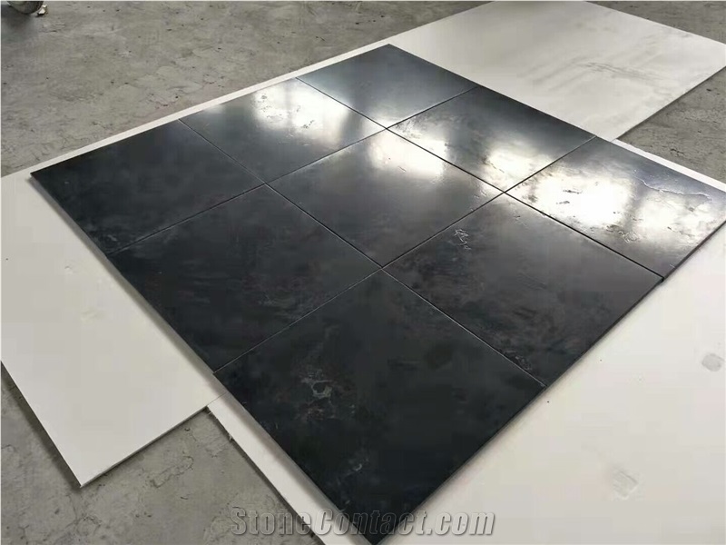 Black Limestone Polished Wall Tile Floor Tile Wall Cladding