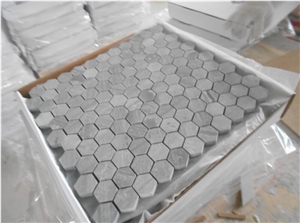 Blue Serpeggiante Marble Hexagon Mosaic 