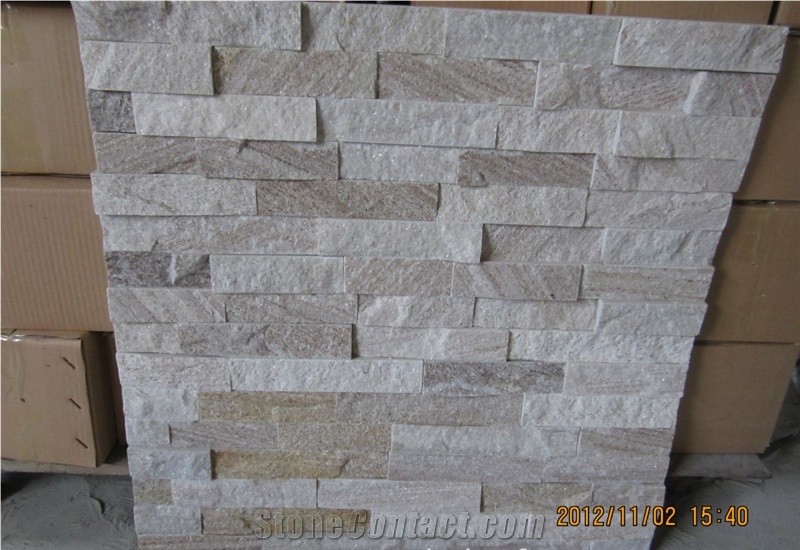 Golden White Quartzite Ledge Stone