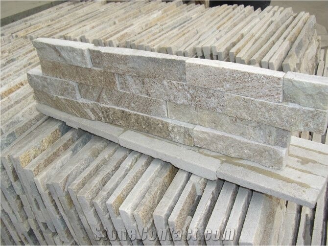 Golden White Quartzite Ledge Stone