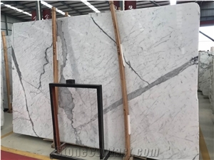 Italy Statuary Marble Slab Bianco Carrara Statuario Marble