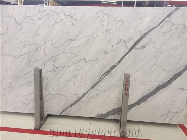 Italy Statuary Marble Slab Bianco Carrara Statuario Marble