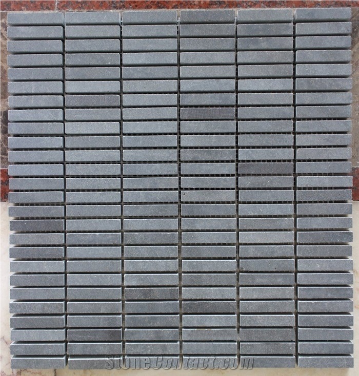 Light Grey Basal Mixed Finishes Mosaic Tile Bathroom Tile