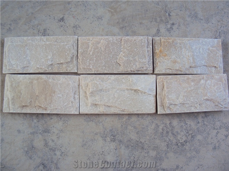 Popular Beige Quartzite Mushroom Tile