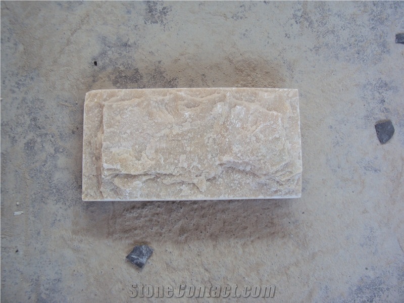 Popular Beige Quartzite Mushroom Tile