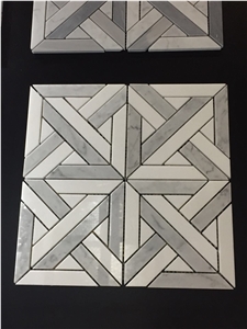 Star Marble Mosaic Flooring Tile Bathroom Tile
