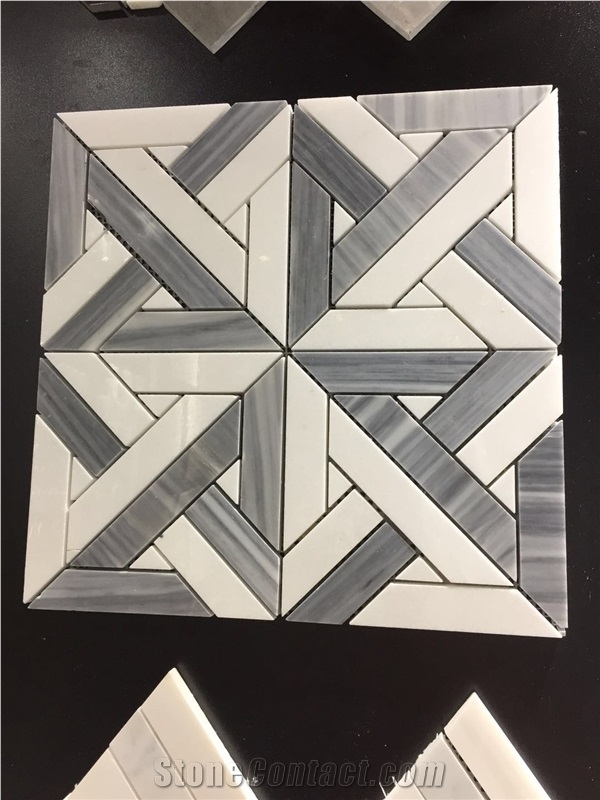 Star Marble Mosaic Flooring Tile Bathroom Tile