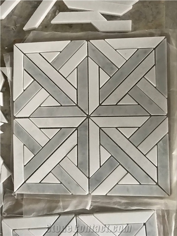 Star Marble Mosaic Flooring Tile Bathroom Tile
