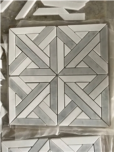 Star Marble Mosaic Flooring Tile Bathroom Tile