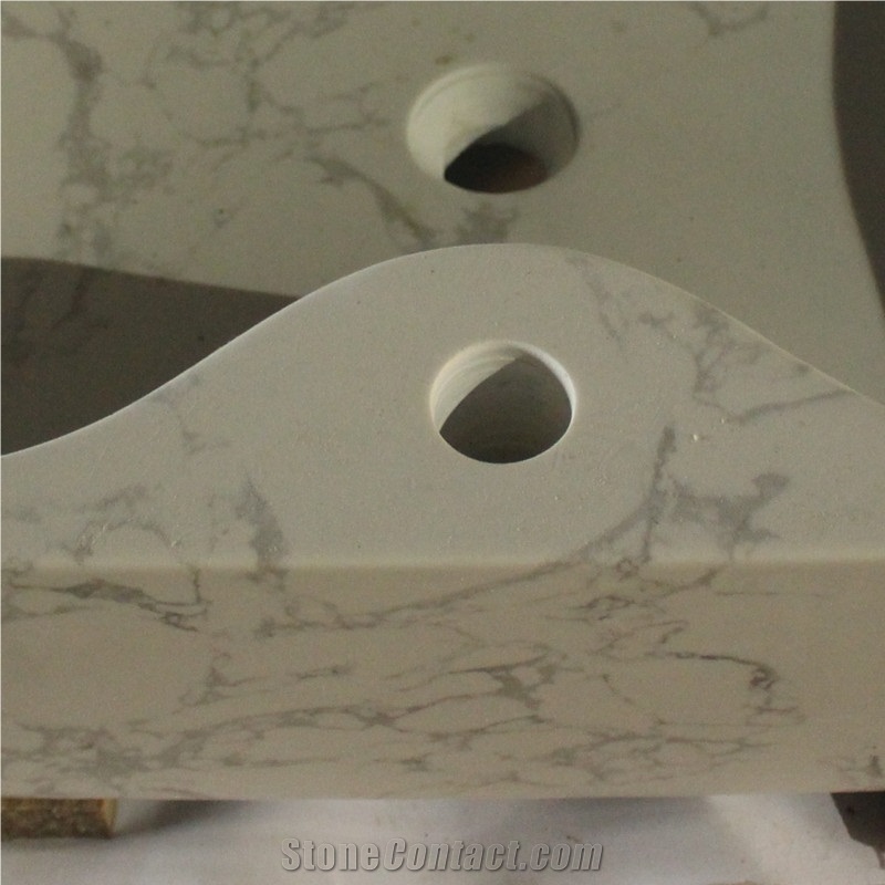 Calacatta White Quartz Look Artificial Marble