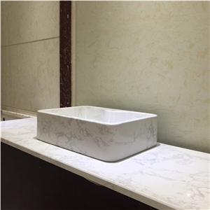 Calacatta White Quartz Look Artificial Marble