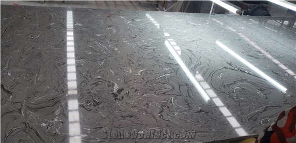 Dora Grey Cloud Artificial Marble Slab