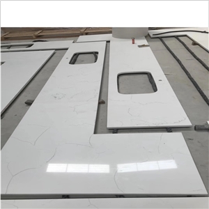 Jazz White Artfical Quartz Kitchen Top