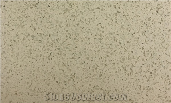 Affordable Golden Crystal Artificial Quartz Stone Slab