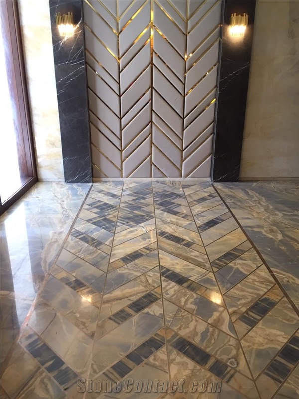 Amber Aroura Of Bliss Gold Marble Blocks