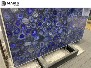 Blue Agate Stone Marble Slab 