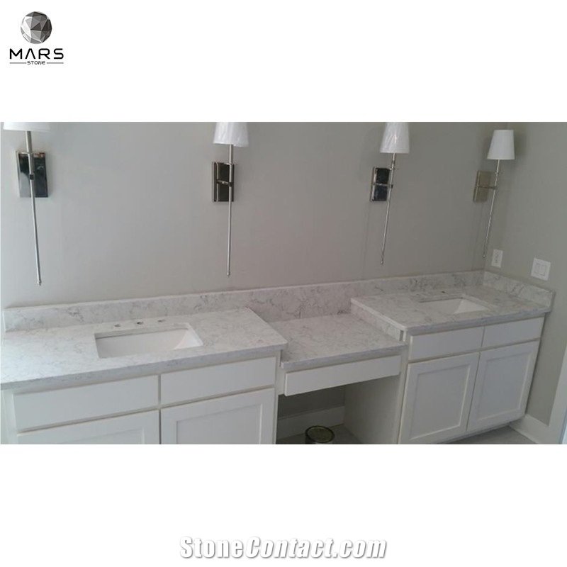 China  Factory Price White Carrara Artificial Quartz Slabs