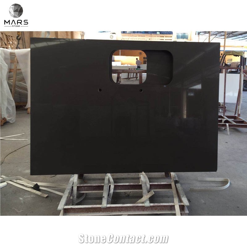 Hot Sale Pure Brown Quartz Stones Island Tops, Kitchen Ountertops
