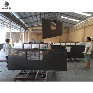 Hot Sale Pure Brown Quartz Stones Island Tops, Kitchen Ountertops