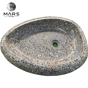 Luxury Round Circular Wash Basin Terrazzo Wash Basins