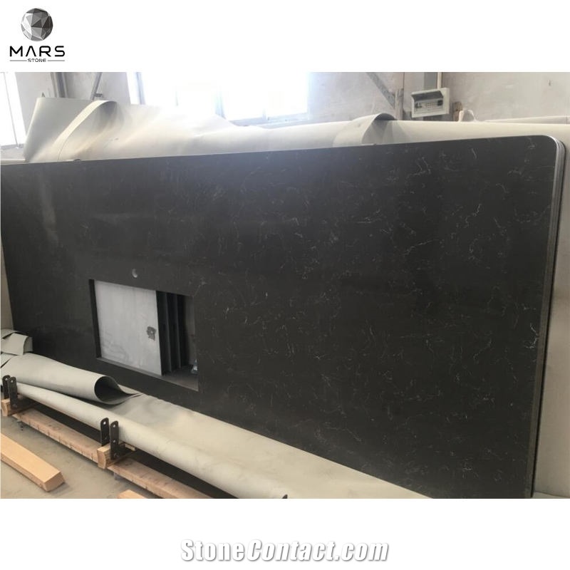 Pure Brown Quartz Cutout Top Quartz Countertop Wholesale