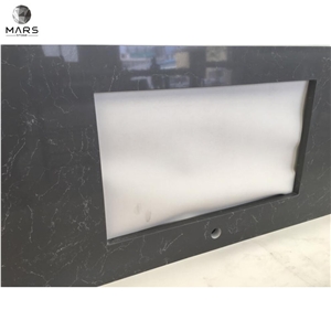 Pure Brown Quartz Cutout Top Quartz Countertop Wholesale