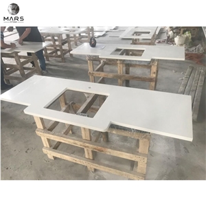 Pure White Artificial Quartz Countertop Kitchen Countertop