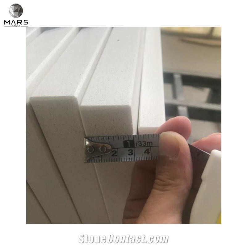 Pure White Artificial Quartz Countertop Kitchen Countertop