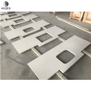 Pure White Artificial Quartz Countertop Kitchen Countertop