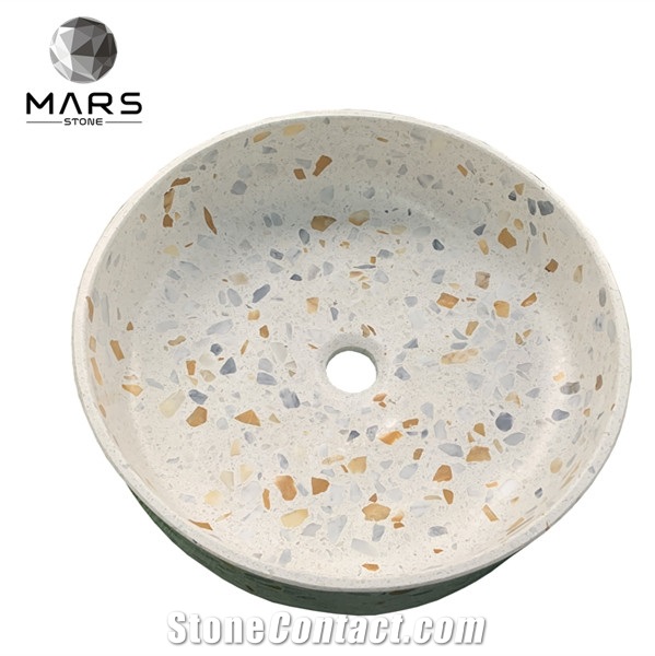 Terrazzo Rectangle Wash Sink Above Counter Basin