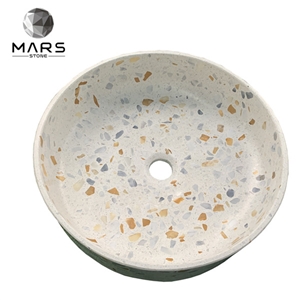 Terrazzo Rectangle Wash Sink Above Counter Basin
