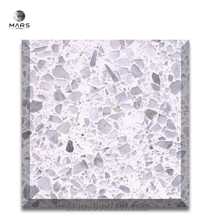 White Gloss Terrazzo Tile For Floor