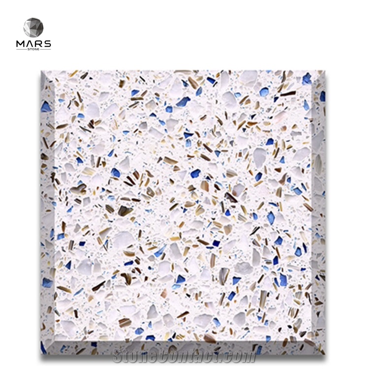 White Gloss Terrazzo Tile For Floor