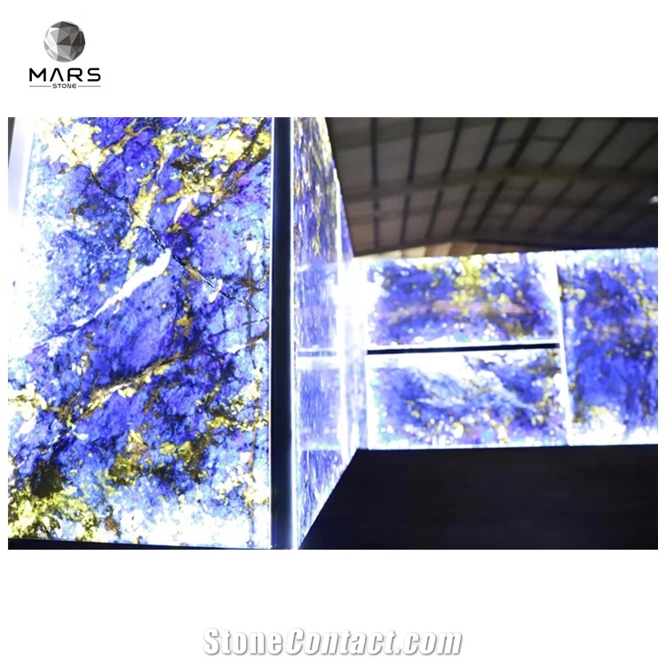 2021 New Design Blue Dream Sapphire Marble Countertop