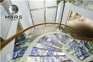 2021 New Design Blue Dream Sapphire Marble Countertop