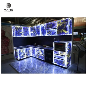2021 New Design Blue Dream Sapphire Marble Countertop