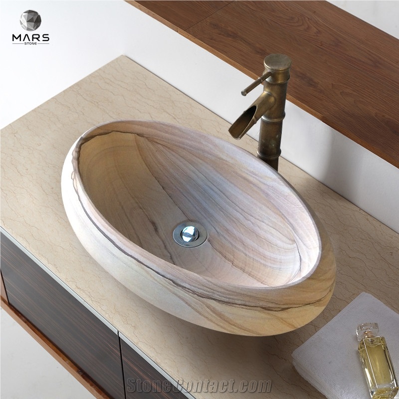 Above Counter Round Shape Toilets Marble Hand Wash Basin