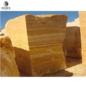 Antique Yellow Travertine Slabs, Fantasy Gold Travertine