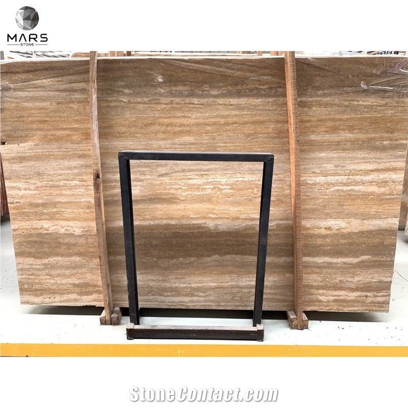 Antique Yellow Travertine Slabs, Fantasy Gold Travertine