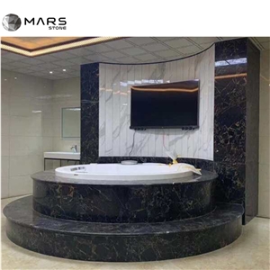 Athens Portoro Black Marble Slabs Prices Gold Flower Veins 