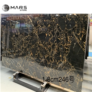 Athens Portoro Black Marble Slabs Prices Gold Flower Veins 