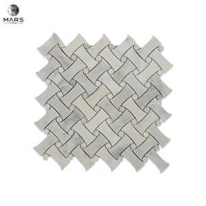 Basket Weave Classical Filigree Asian Statuary Marble Tile