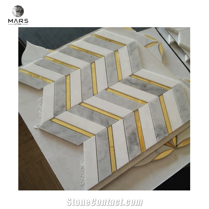 Best Manufacturer White Mixed Carrara Mosaic Marble Tiles