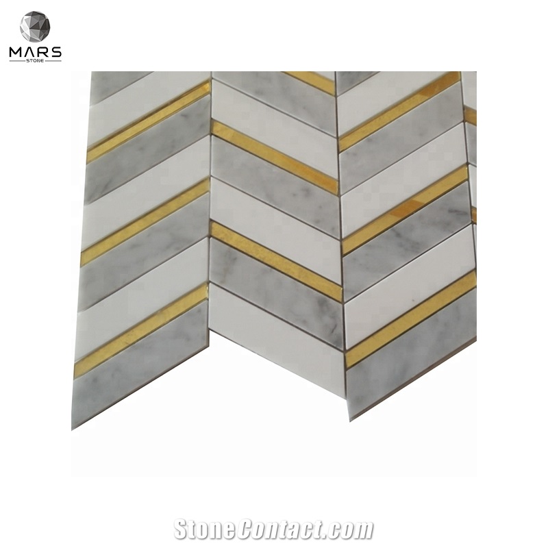 Best Manufacturer White Mixed Carrara Mosaic Marble Tiles