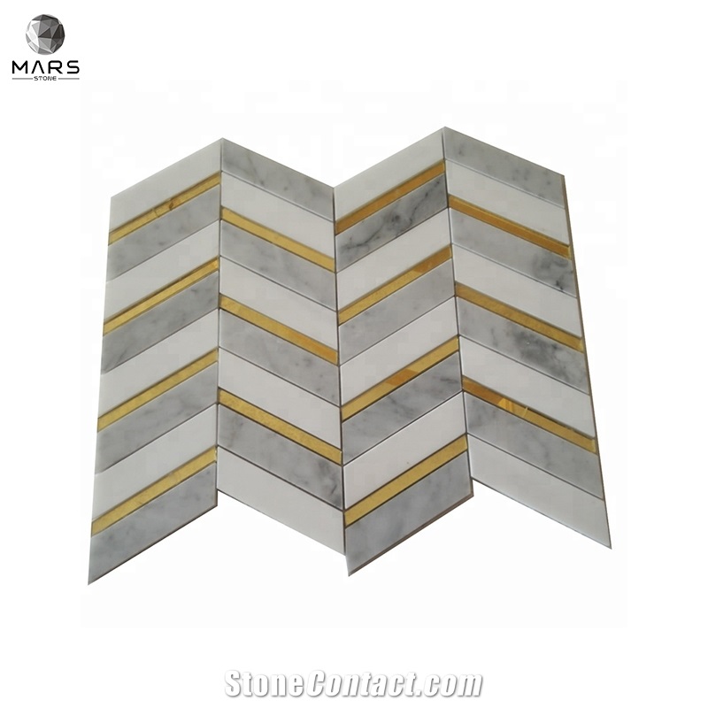 Best Manufacturer White Mixed Carrara Mosaic Marble Tiles