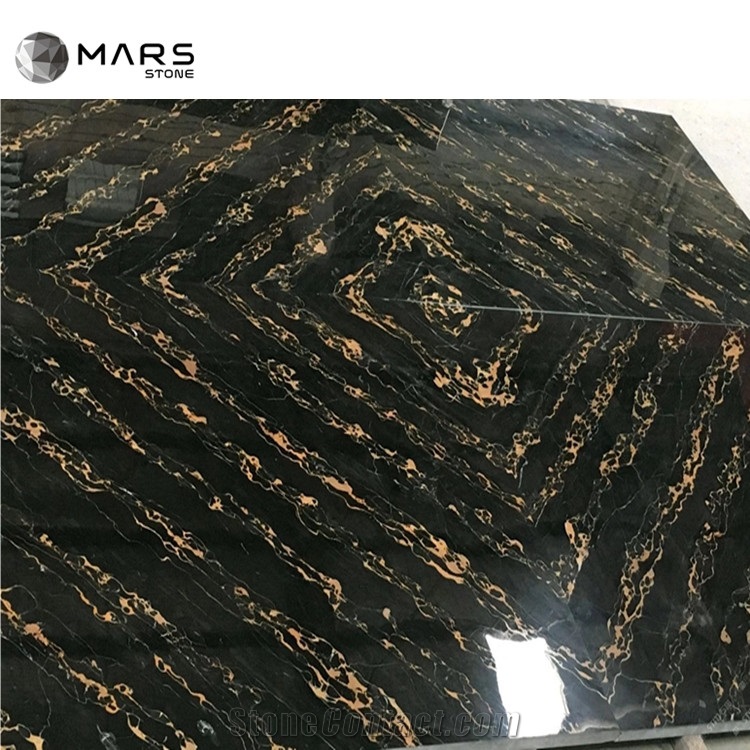 Black Portoro Nero Giallo Extra Gold Marble